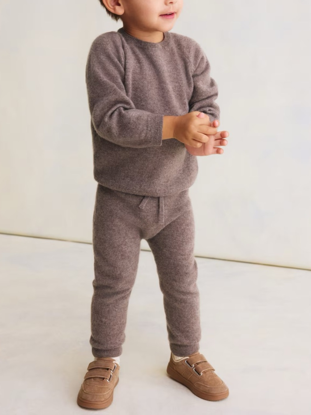 H&M Adorable Cashmere Cozy Knit Toddler Sweater & Leggings Set - Brown